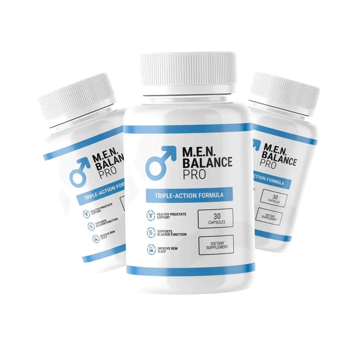 Men Balance Pro™ 3-Bottle Package — Testosterone and Prostate Support with Saw Palmetto, Tribulus, Ashwagandha, Zinc — 3-Phase Formula — Made in USA